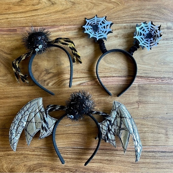 Spider & Spider Web Headband 🕸 🕷 Set of 3 - Picture 1 of 16